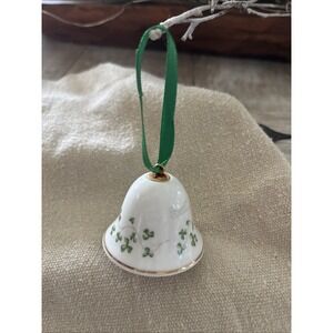 Vintage Royal Tara Shamrock Porcelain Bell,Galway Ireland,ExCond,1.5"Tallx2"Wide